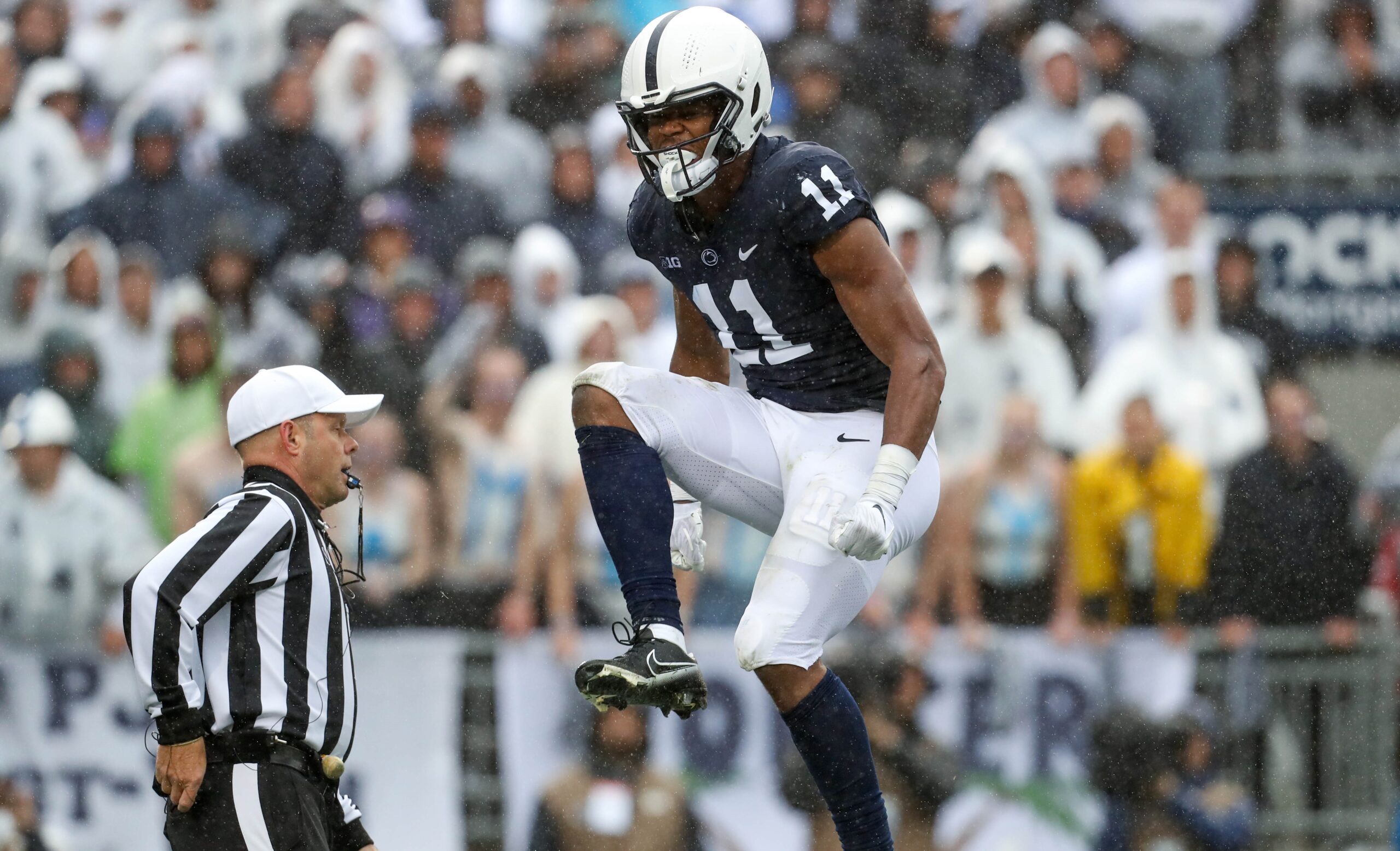 Penn State football star linebacker Abdul Carter, head coach James Franklin