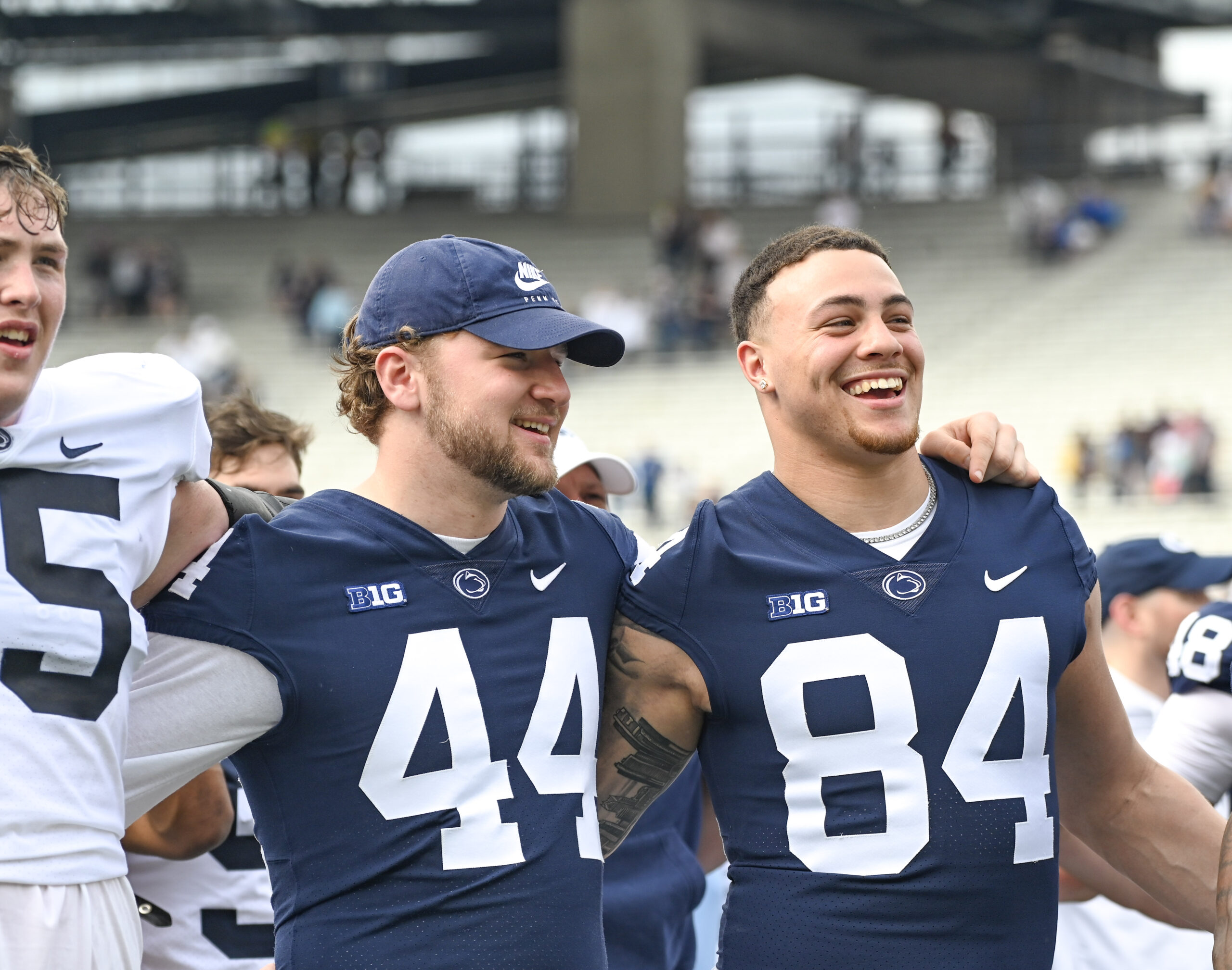 Penn State tight ends, Theo Johnson, Tyler Warren, James Franklin