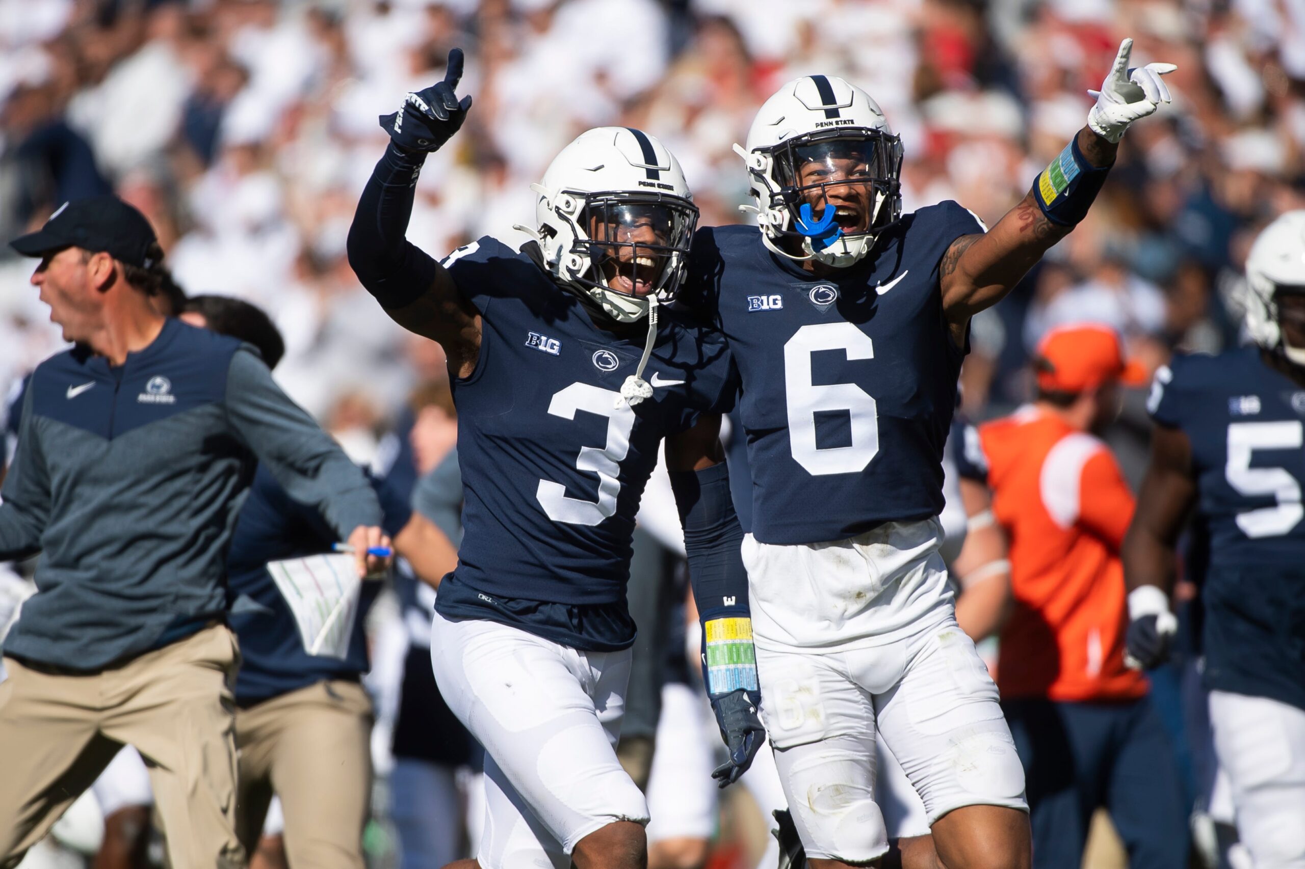 Penn State football defensive backfield