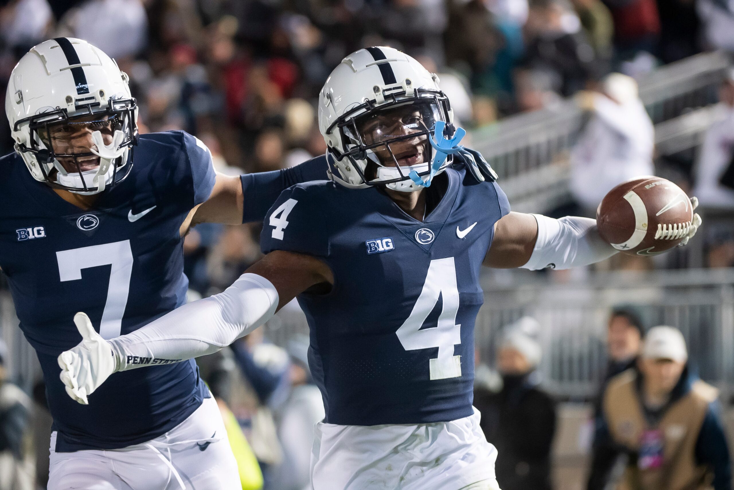 Kalen King of Penn State being pinned as a top NFL Draft prospect