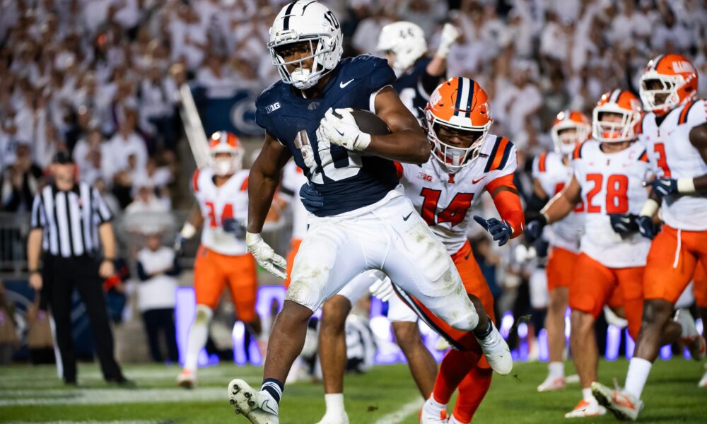 Penn State football. Nick Singleton, Kaytron Allen, James Franklin